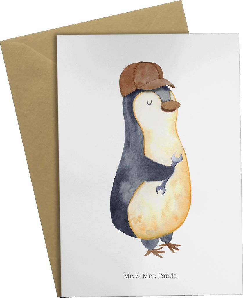 Mr. & Mrs. Panda babykarte Wenn Papa es nicht reparieren kann, sind wir am Arsch - Weiß - Geschenk, Vatertag, dankeskarten, einladungskarten, hoch...