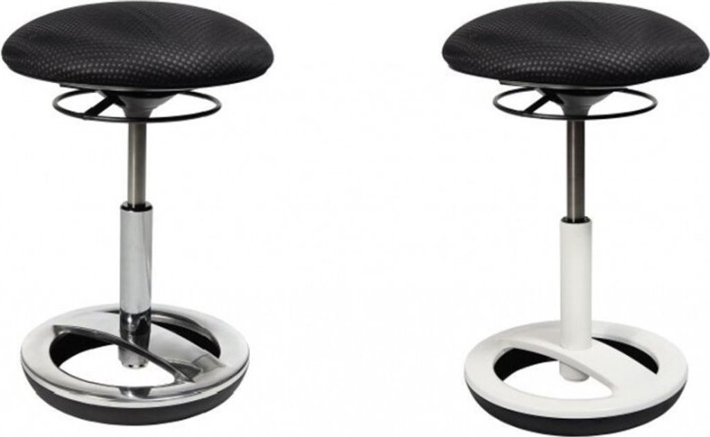 TOPSTAR Hocker Sitness Bob SU43BR0 Fuß weiß Bezug schwarz