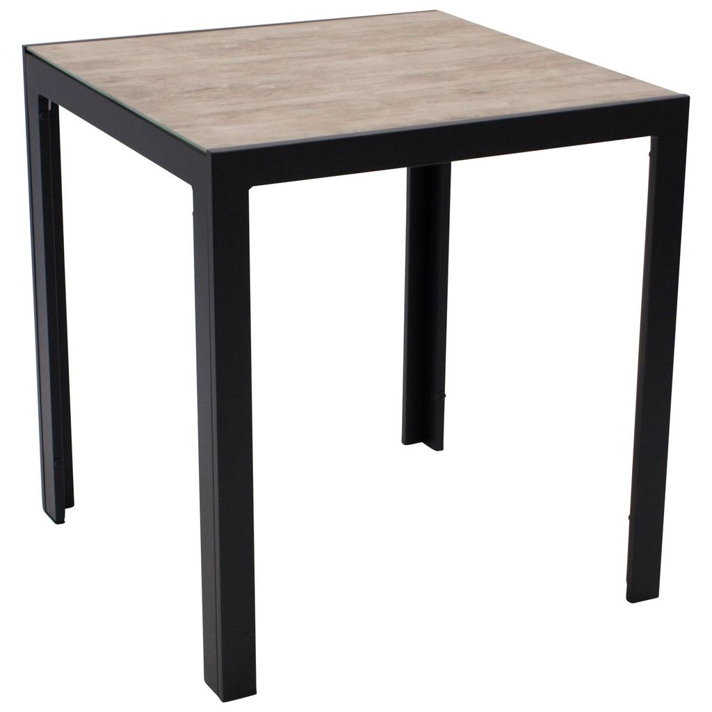 DEGAMO Gartentisch Bistrotisch ROMA 70x70cm, Alu anthrazit Produktbild 