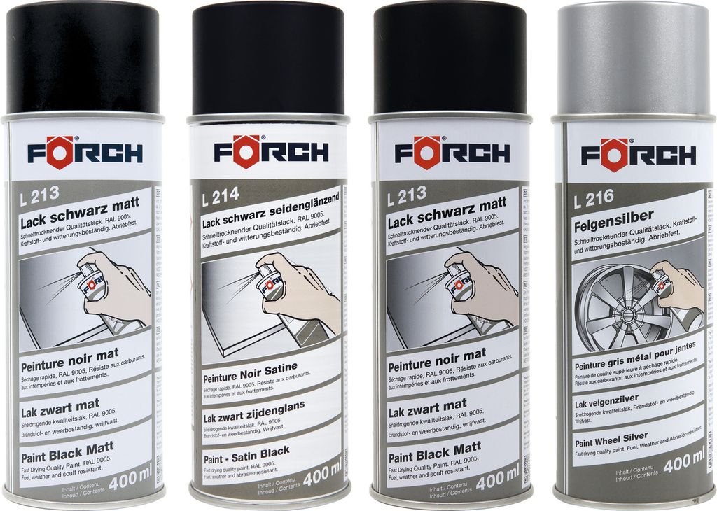 FÖRCH Lack Schwarz Hochglanz L215 - 0.4 Liter