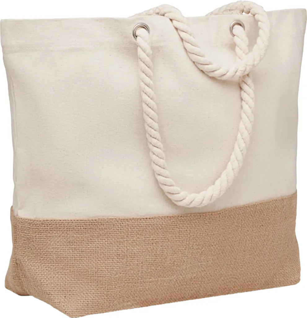 MidOcean Pantai MO1042: Borsa Shopping in Tela Beige per Spesa e Mare