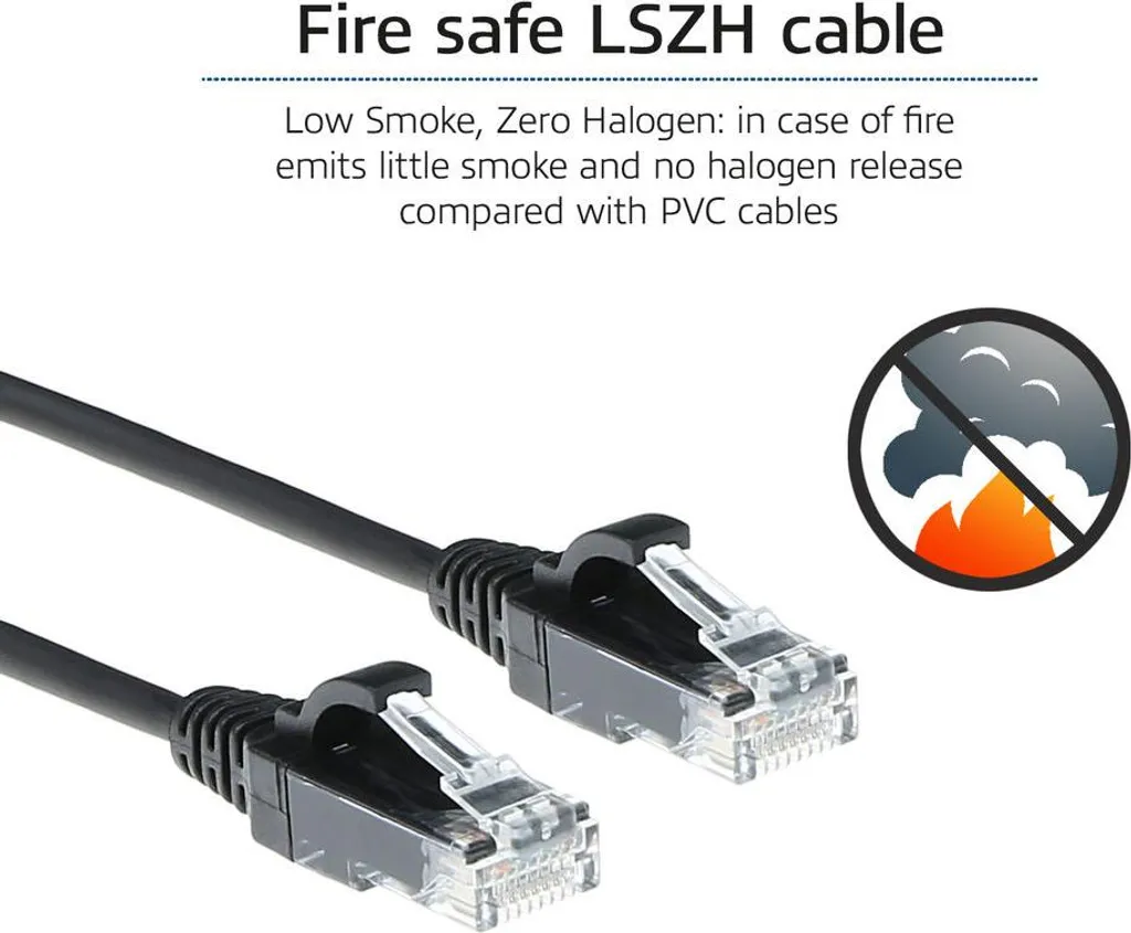 Câble patch CAT6 5m ACT pour armoire réseau compacte et datacenter noir - 6