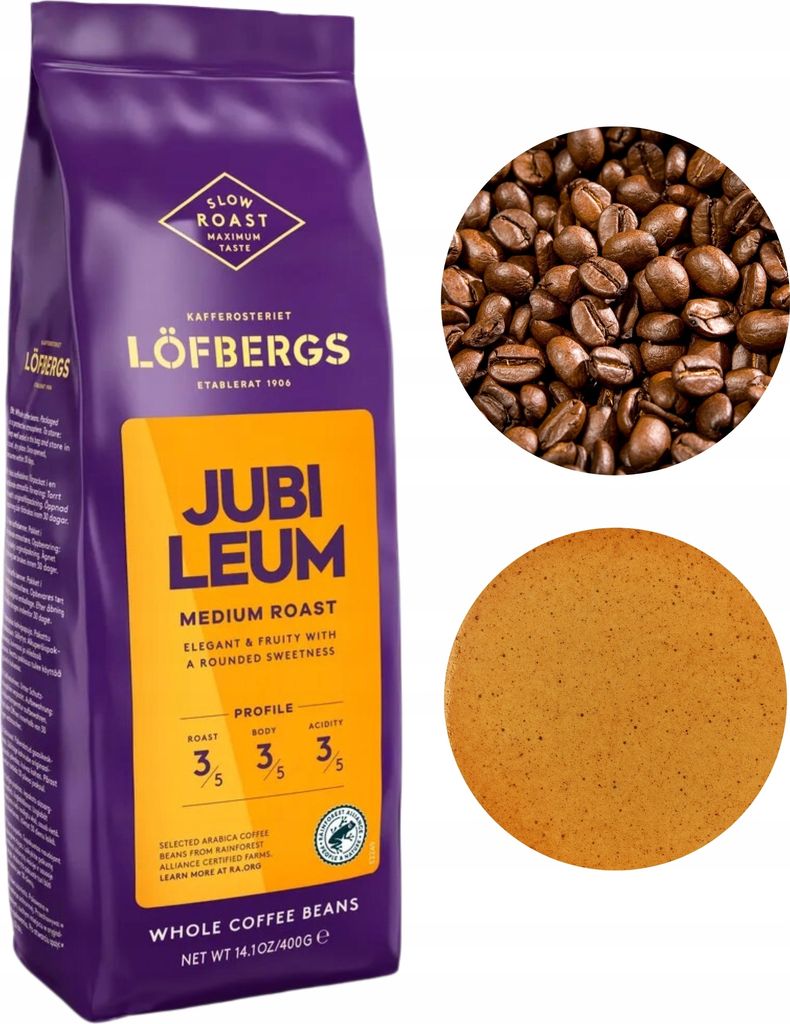 Lofbergs Jubileum Medium Roast Arabica Bohnenkaffee 400g