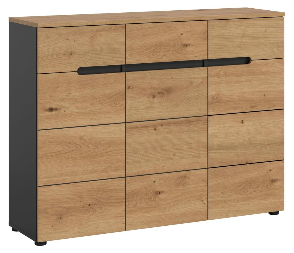 Schoenenkast Canu | Ambachtelijk design / Basaltgrijs Productafbeelding 