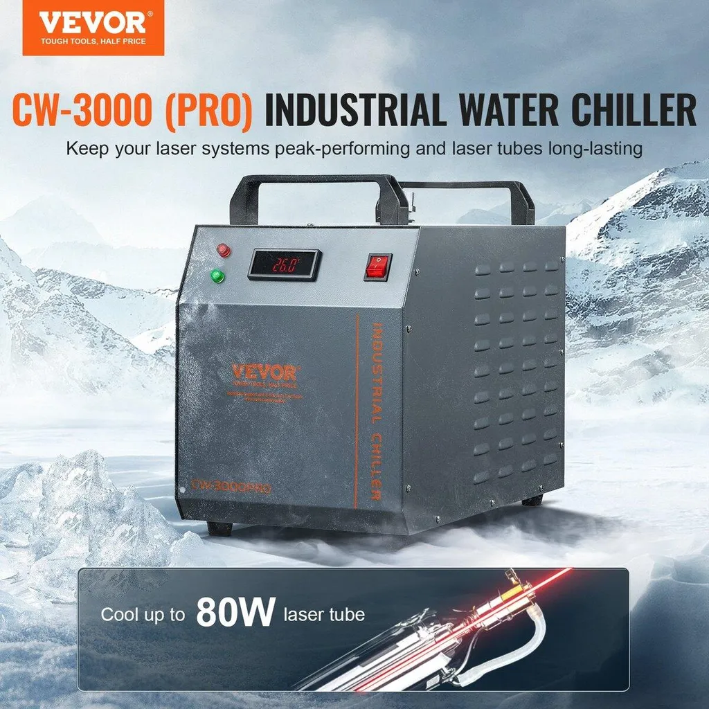 Chiller industriel CW-3000PRO 12L haute performance débit 18L/min max