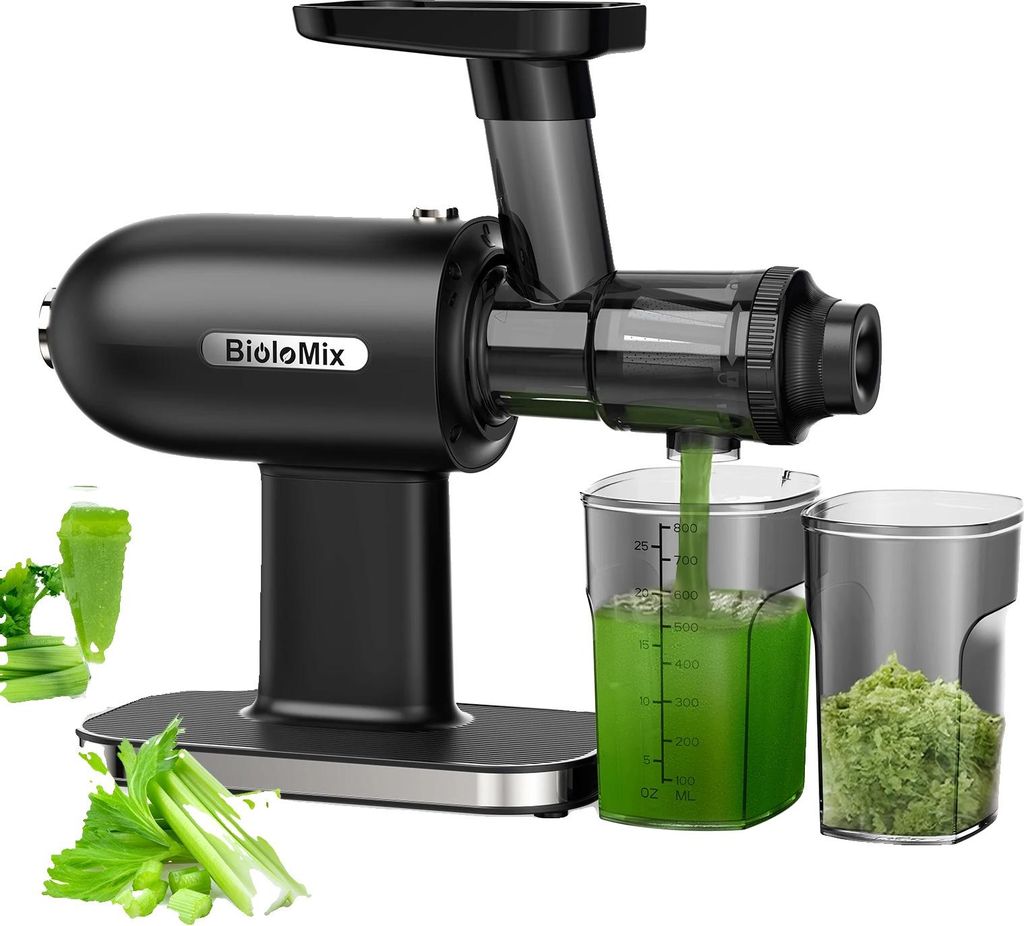Kaltpressentsafter, langsames Zerkleinern, automatische Produktbild 