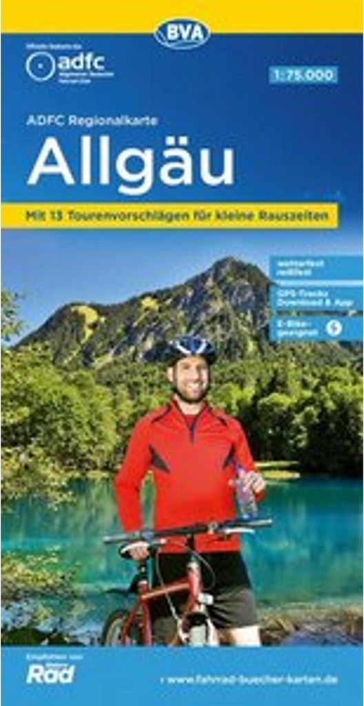 Carta regionale ADFC dell'Algovia 1:75.000, con proposte di Immagine del prodotto 