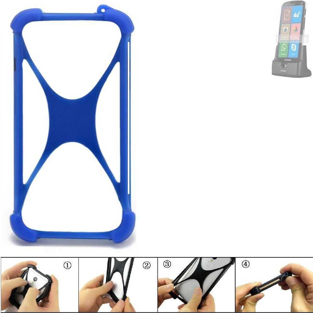 K-S-Trade Handy Hülle kompatibel mit Brondi Amico Smartphone XS Silikon Schutzhülle Cover Case Bumper Silikoncase TPU Softcase Schutz Hülle