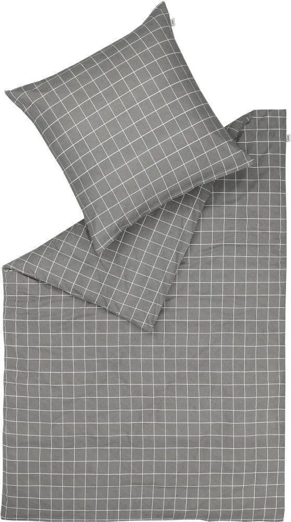 Linge de lit JUST Gris 155x220 cm SCHÖNER WOHNEN pour sommeil profond
