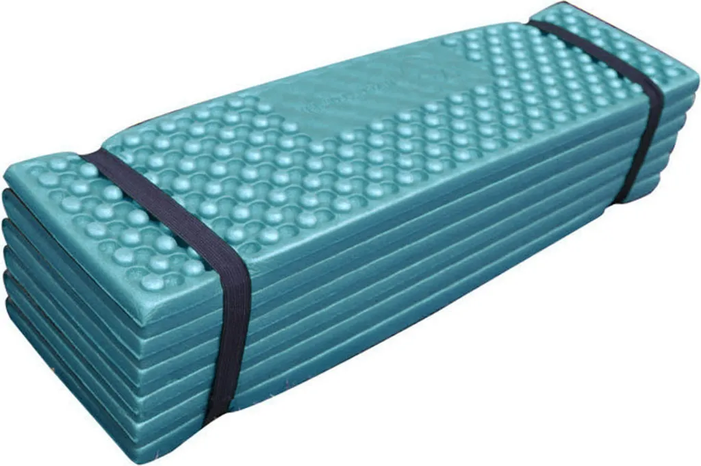Tapis de sol camping pliable bicolore 186x57cm en PVC souple et robuste