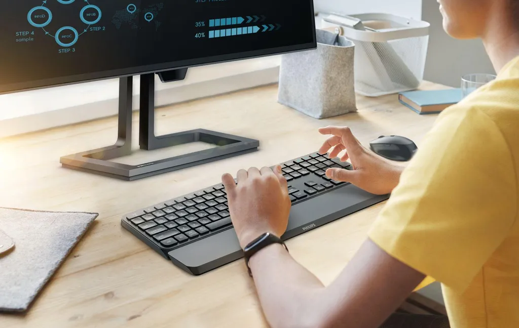 Ensemble Clavier et Souris Bluetooth Philips SPT6607B - 2