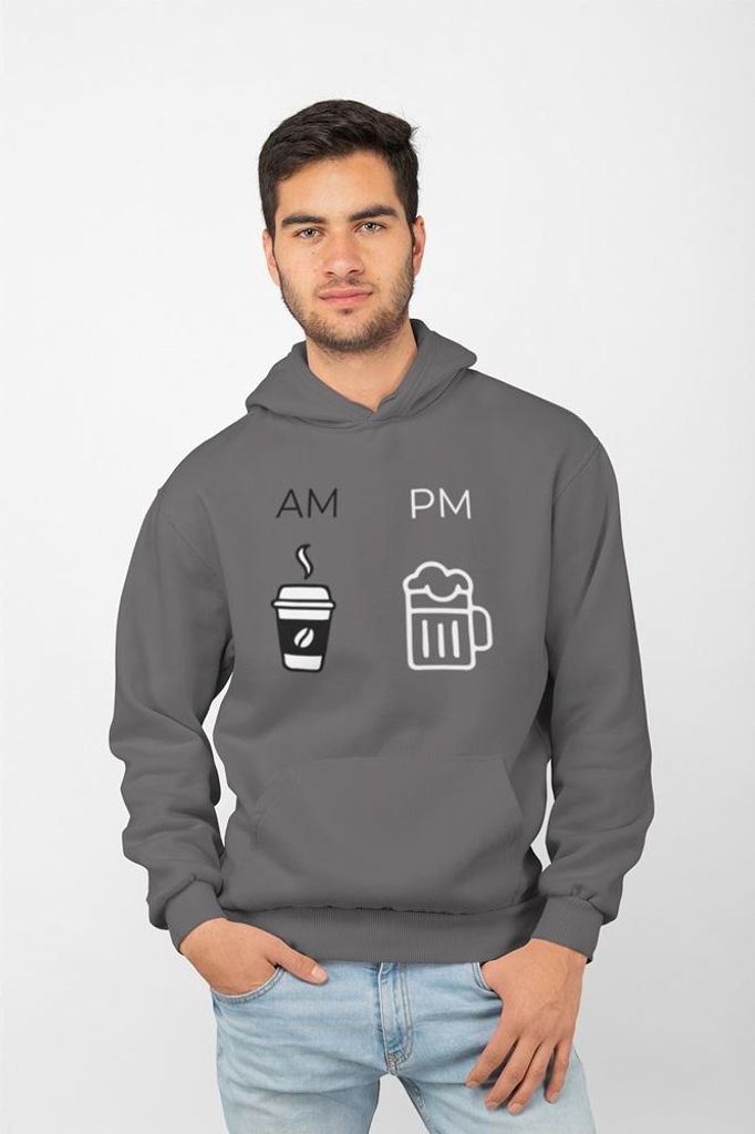D&B Uni Hoodie EB00011 AM-PM Anthrazitgrau-Größe 2XL