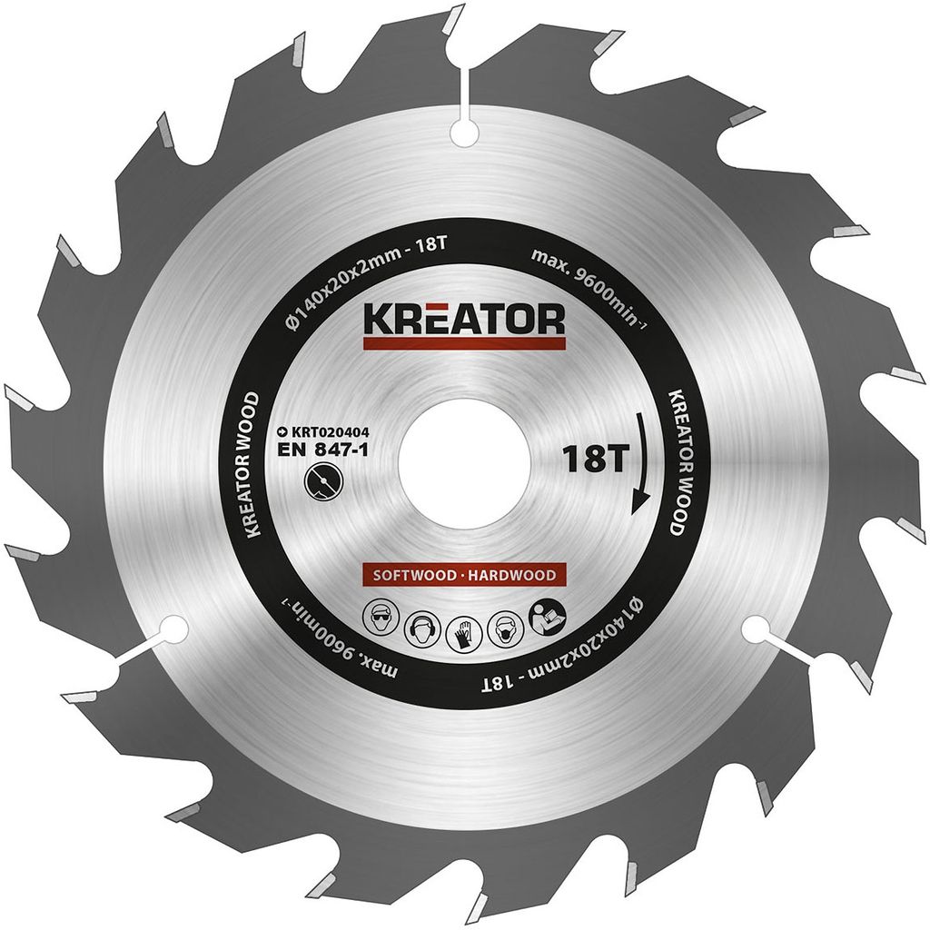 Kreator 140x20x2.0 Mm 18t Kreissägeblatt Für Holz Silber  Produktbild 