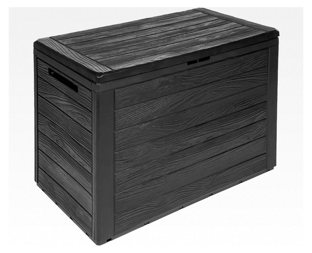 Kompakte Kissenbox/Aufbewahrungsbox in Anthrazit mit 190 Litern Volumen