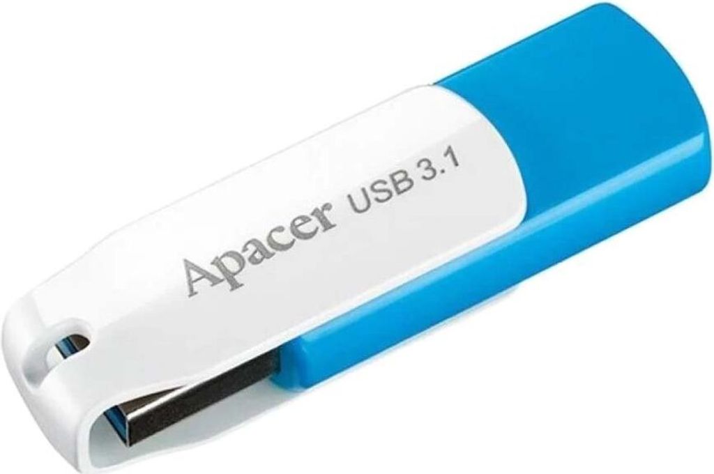 Apacer USB flash disk, USB 3.0, 32GB, AH357, niebieski, AP32GAH357U-1, USB A, z obrotową osłoną