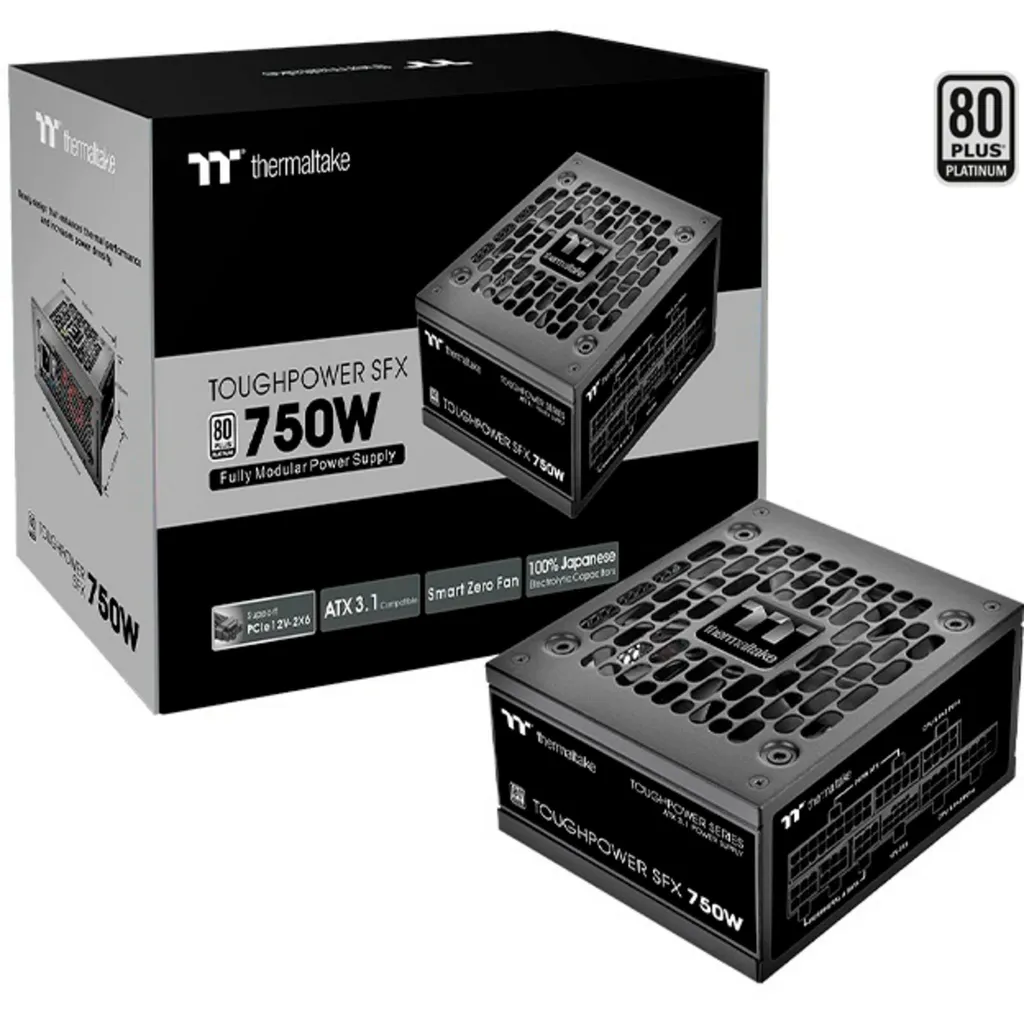 Bloc d'alimentation SFX 750W Thermaltake ATX 3.1 pour PC Compact