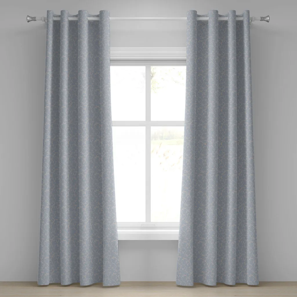 Offerta Tenda ABAKUHAUS 2 pannelli 280x225 - Floreale Astratto Blu