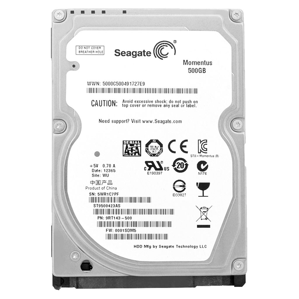 Seagate Momentus 500GB Festplatte 2,5 Zoll 7200rpm SATA II 16MB ST9500423AS
