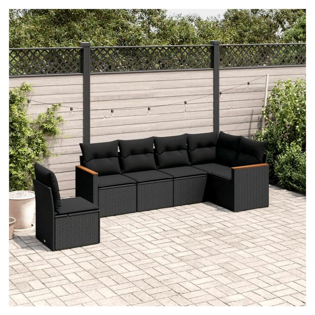 Ecklounge für den Balkon mit Stauraum, Gartenlounge für kleine Balkone, Rattan Sofa für den Außenbereich