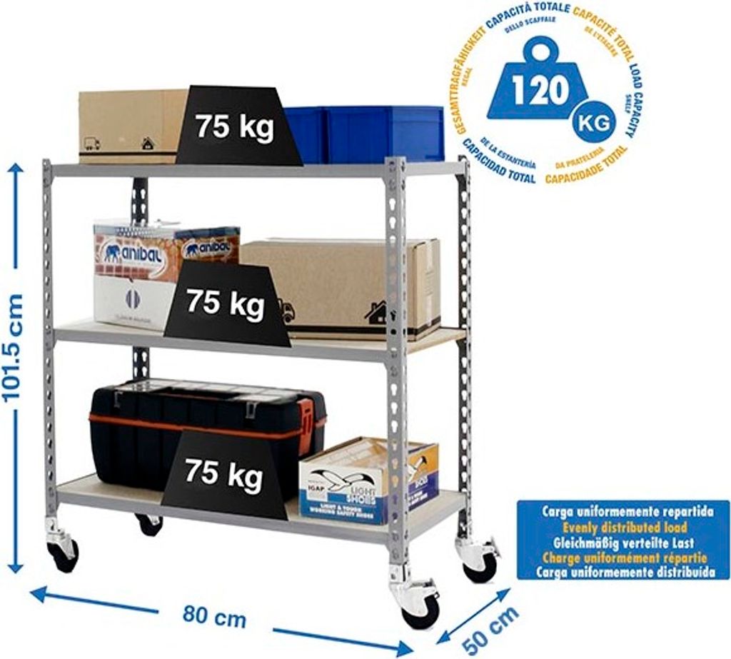MADERCLICK MOBILE MINI 3/500 900 Metallband CINZA/MADEIRA