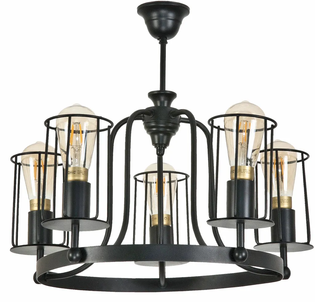 Plafonnier noir mat TORI 12-440 en métal robuste design minimaliste