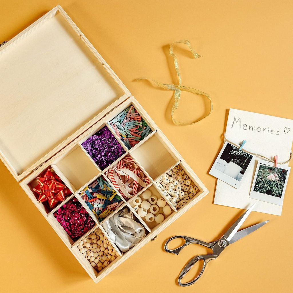 Creative Deco Scatola Porta Tè e Tisane in Legno | Immagine del prodotto 