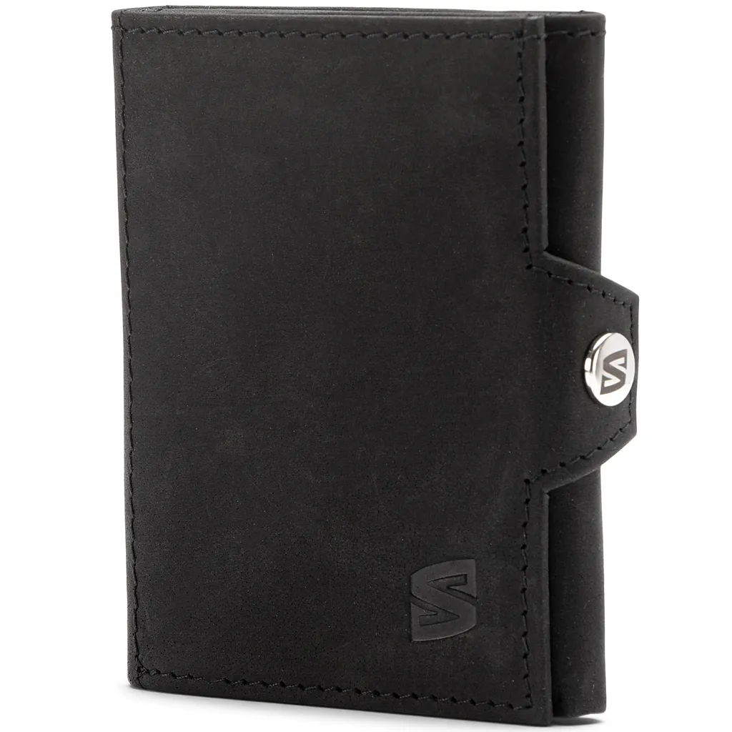 Portafoglio Uomo Piccolo SERASAR Genius Pelle | Sottile con RFID