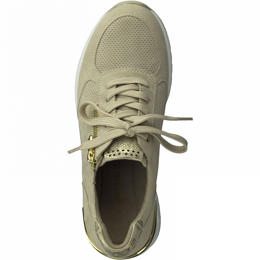 Marco Tozzi Damen Schnürschuhe elegant beige Gr. 40