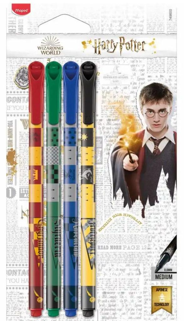 maped 749600 4 maped HARRY POTTER Fineliner farbsortiert Immagine del prodotto 