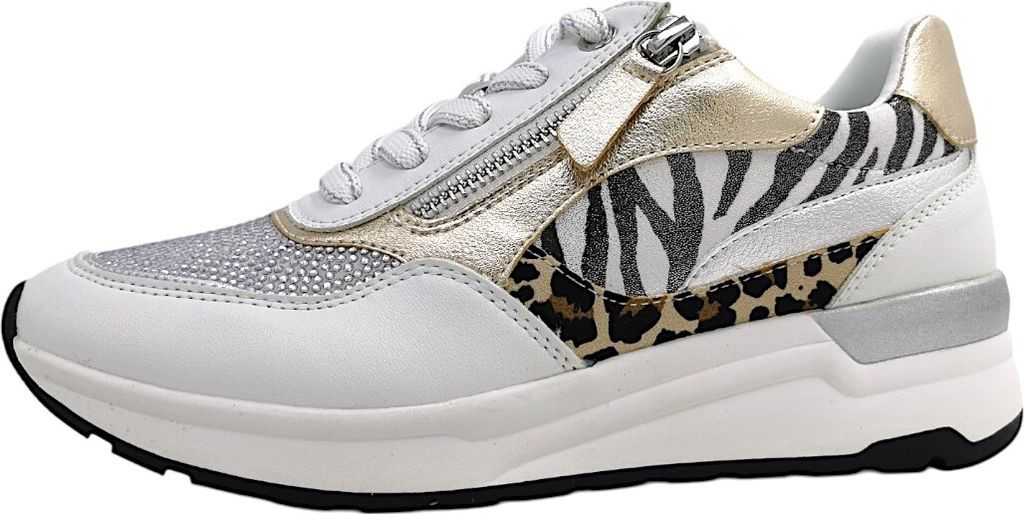 Marco Tozzi Damenschuhe sportlicher Schnürer Weiß Freizeit, Schuhgröße:36 EU