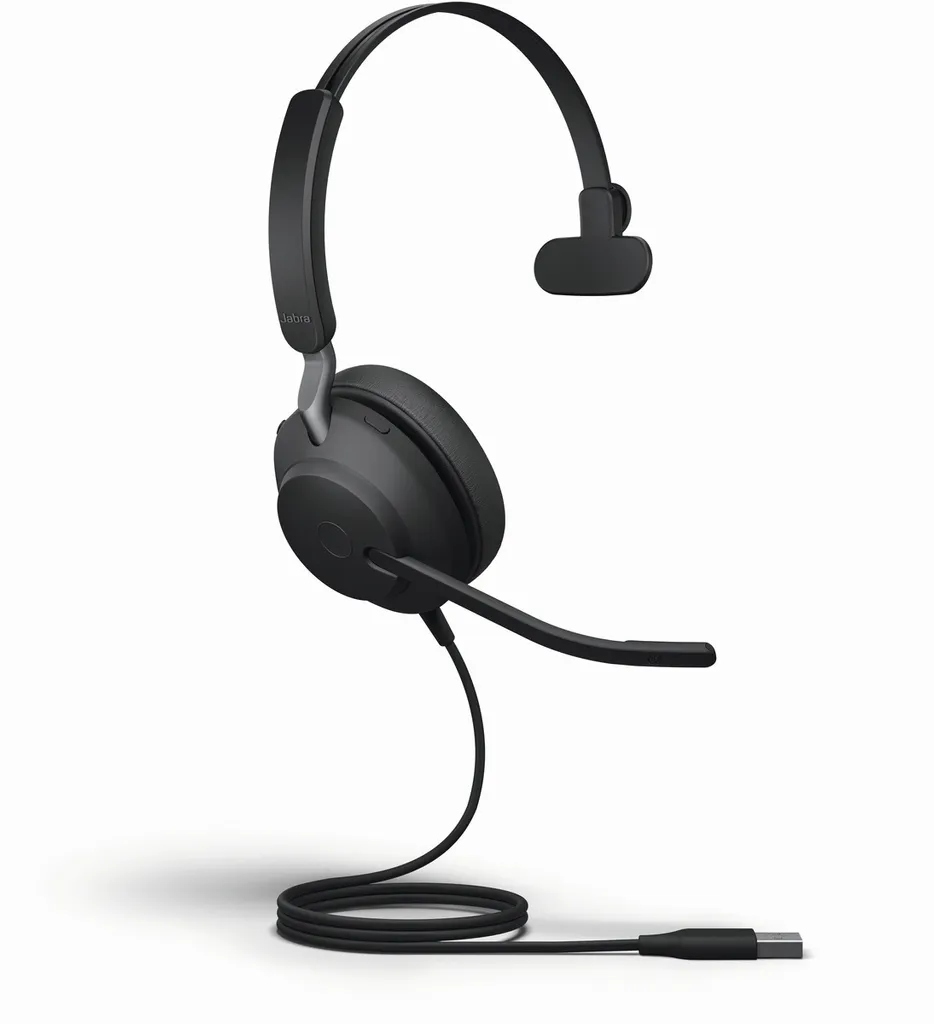 Casque monaural Jabra Evolve2 40 SE USB-A UC pour communication unifiée noir