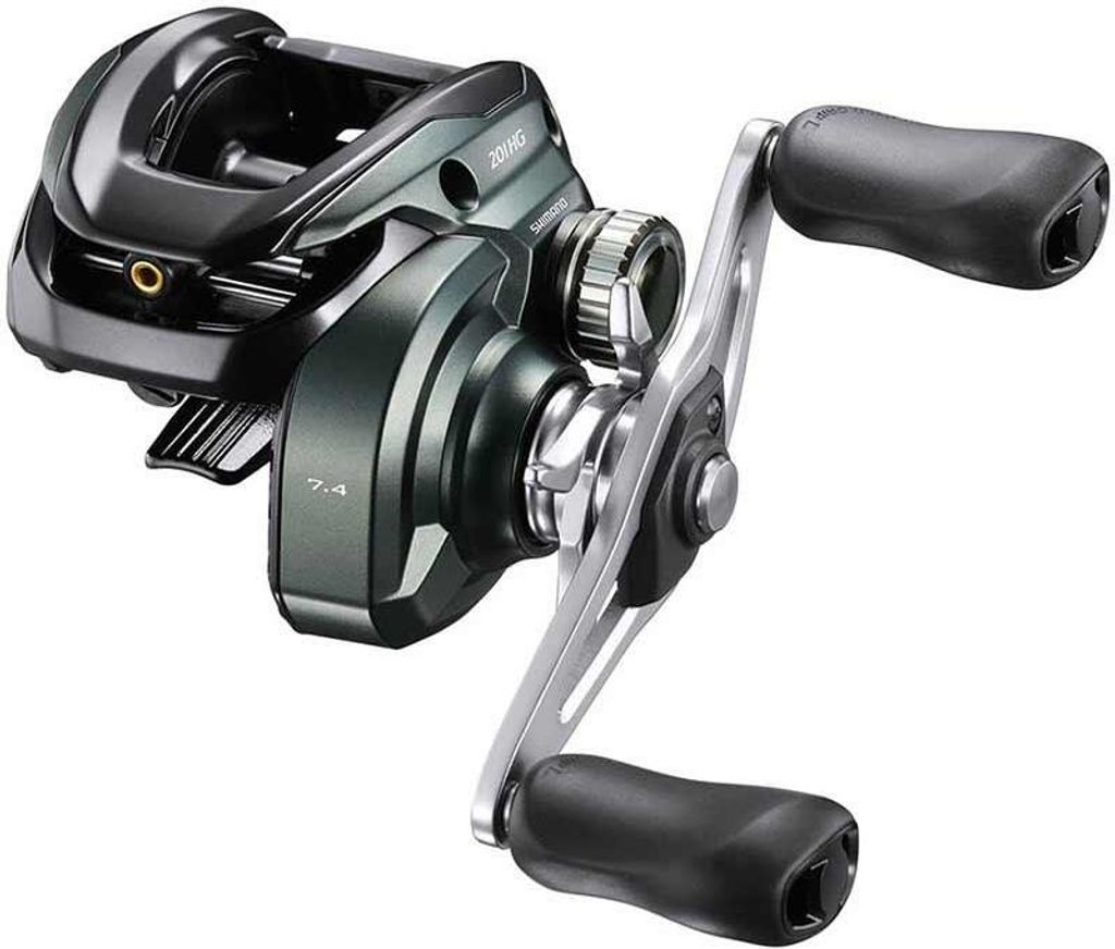 SHIMANO Curado M, 201HGM, Linkshand, Baitcast Angelrolle, Sternbremse, CU201HGM