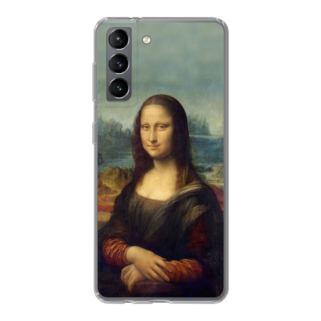 MuchoWow Handyhülle Schutzhülle Hülle für Samsung Galaxy S21 Mona Lisa - Da Vinci - Gemälde Silikon Softcase Handy Hülle - Softcase