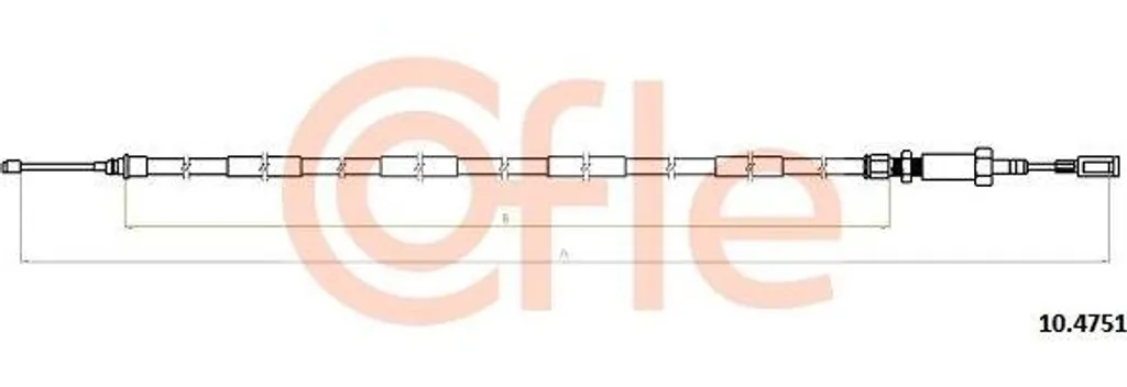 Câble de frein à main COFLE 10.4751 compatible Ducato OE 1361718080