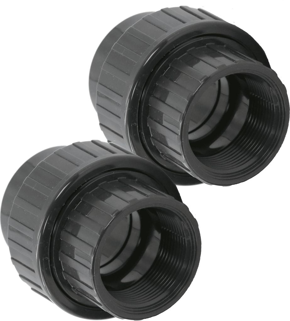 HAF 2x PVC Fittings Verschraubung mit 50mm x 1 1/2" | Produktbild 