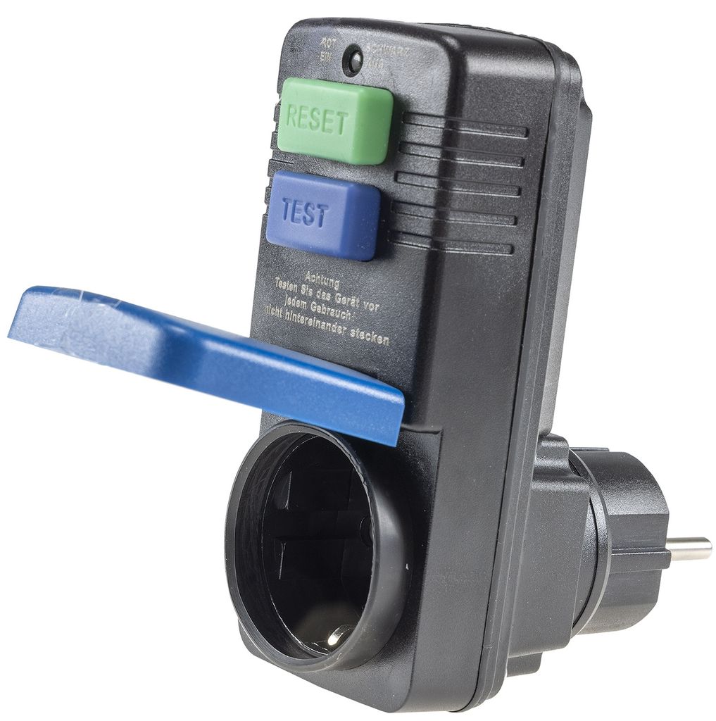 Fehlerstromschutzadapter (DI) Personenschutz-Zwischenstecker IP54