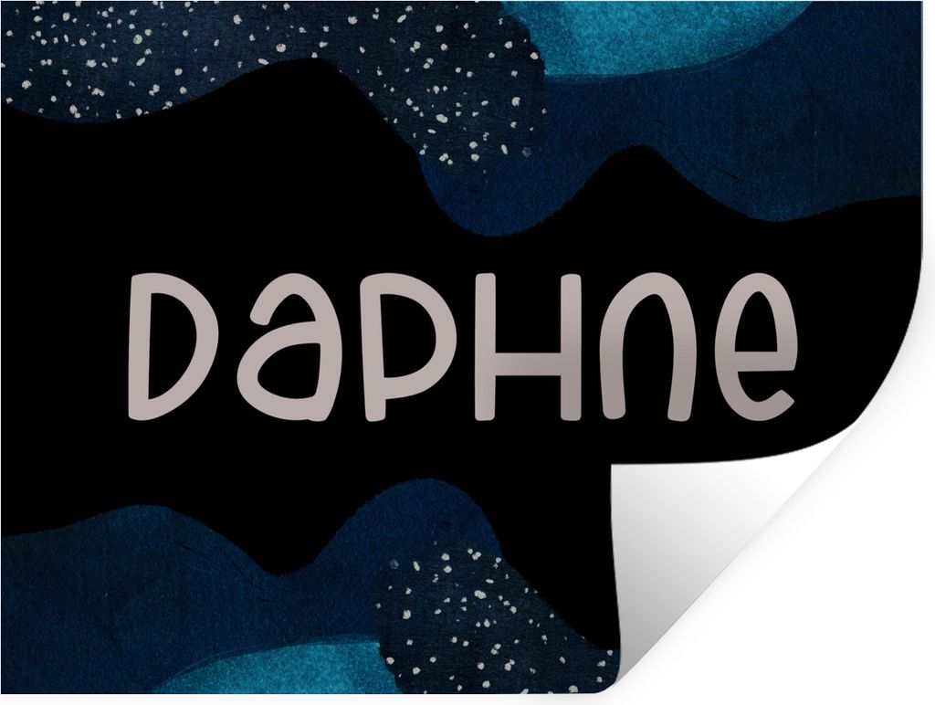 MuchoWow Wandtattoo Wandsticker Wandaufkleber Daphne - Pastell - Mädchen 120x90 cm Selbstklebend und Repositionierbar - Aufkleber