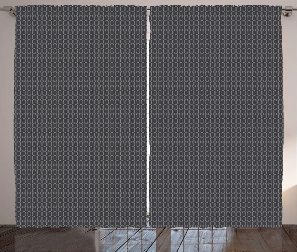 Tende Lavabili ABAKUHAUS Grigio Scuro Vintage 280x245 cm - Pratiche e Belle