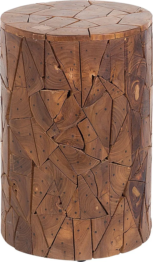 Bout de canapé en teck brun durable pour déco scandinave et gain de place