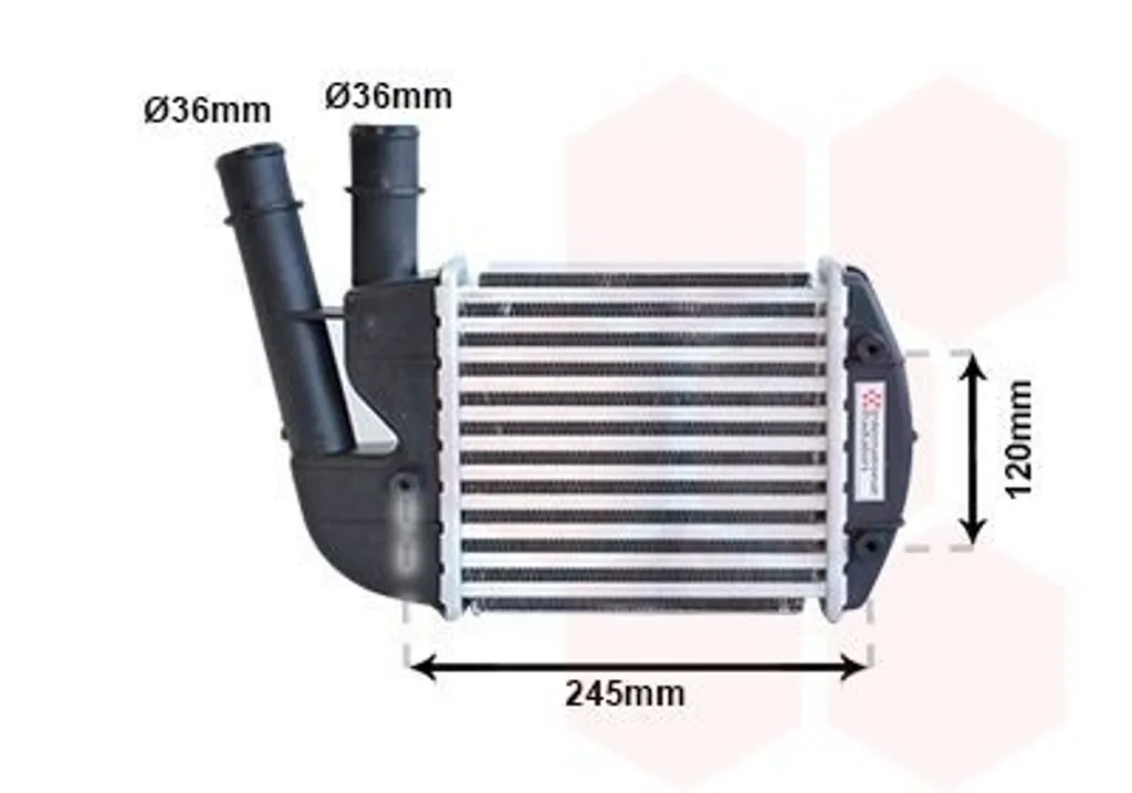 Solution fuite Turbo : Intercooler Van Wezel 17004340 pour Fiat Panda