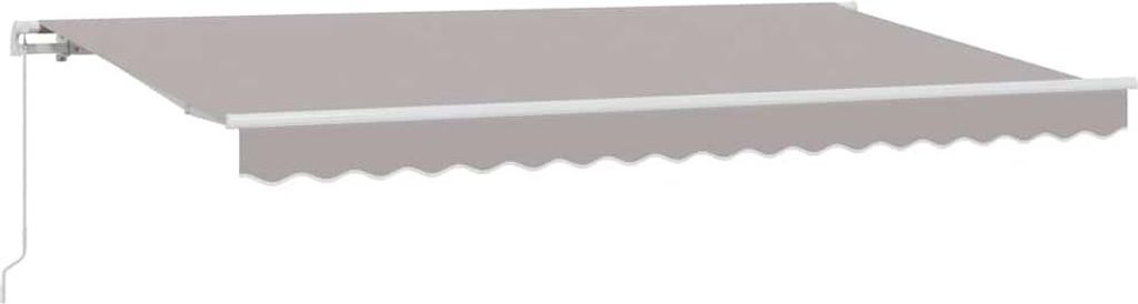 Einziehbare Markise Hellgrau 400 x 200 cm Stoff