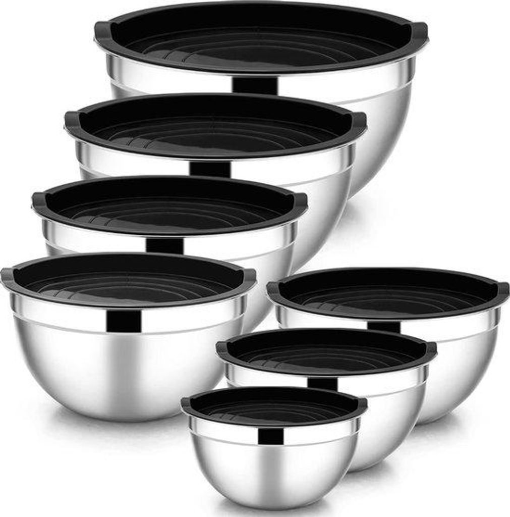 Stainless Steel Kochtopf 7-teilig Set - stapelbarer Topf Produktbild 