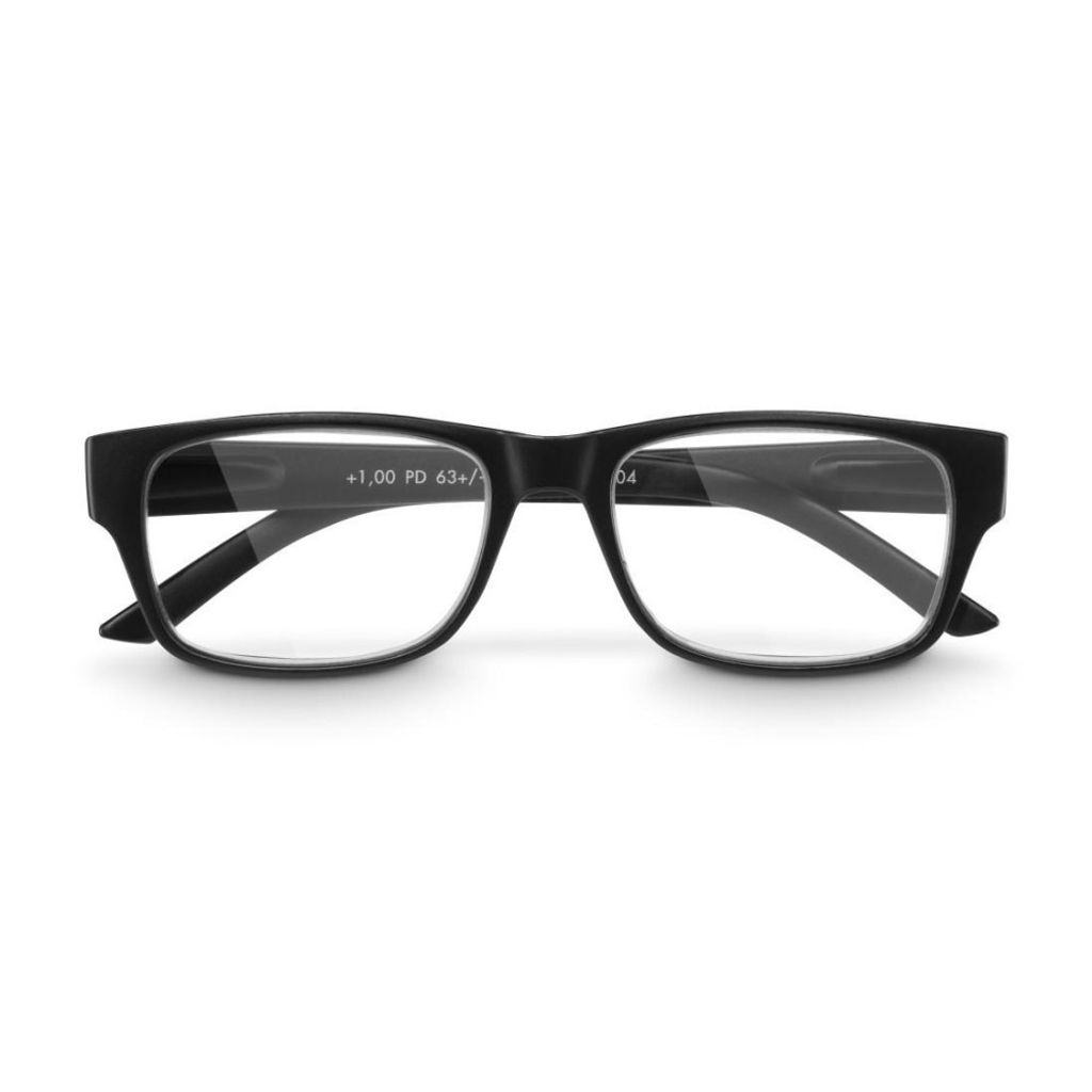 Paires de lunettes, plastique recyclé, noir mat, + 1,5 dpt Image du produit 