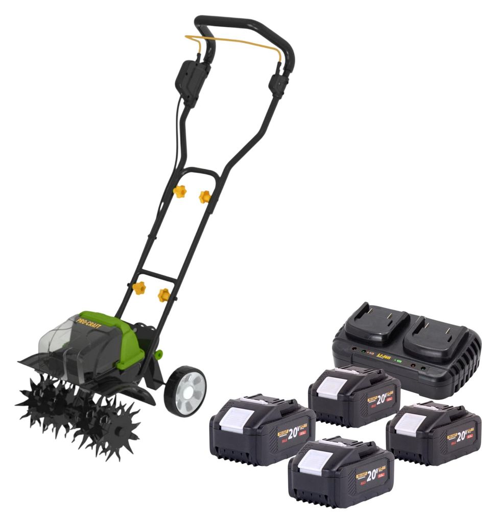 Procraft CT20/2bb Akku Kultivator 40 V ( 2x 20 V ) 360 mm Brushless + 4x Akku 8,0 Ah + Ladegerät