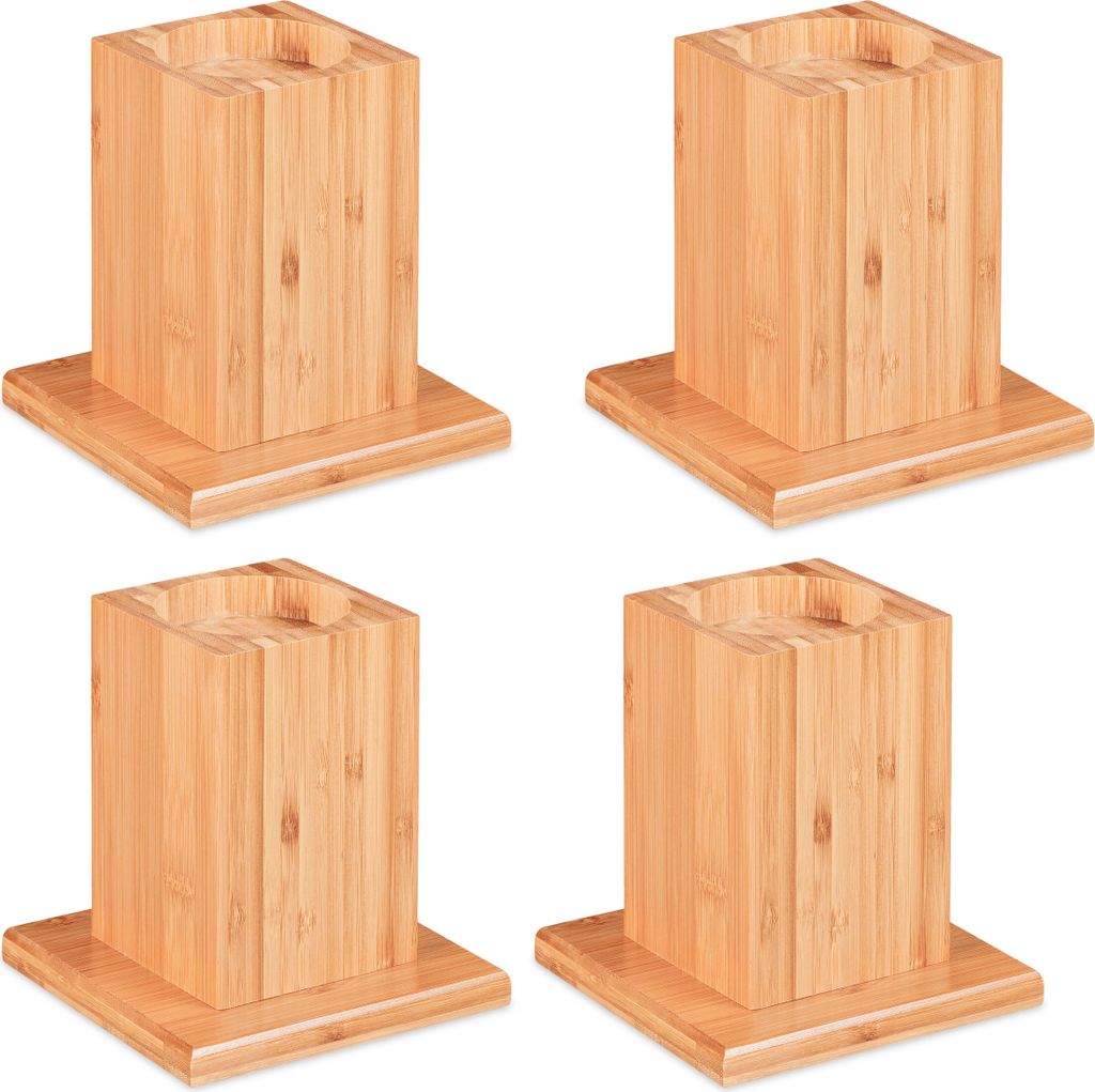 Relaxdays Möbelerhöher 4er Set, Erhöhung um 14 cm, für Produktbild 