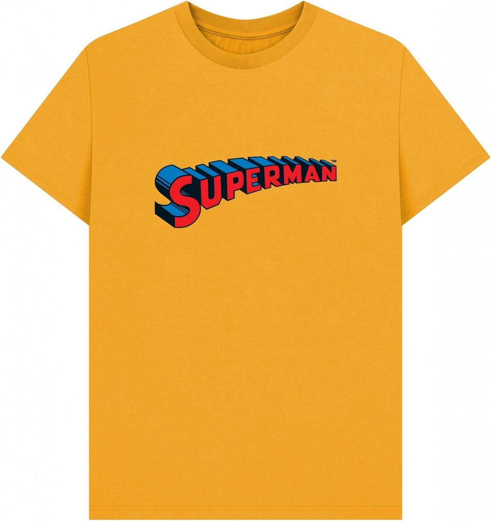 Superman - "Official" T-Shirt für Herren/Damen Uni, Logo PN2121 (M) (Senf)