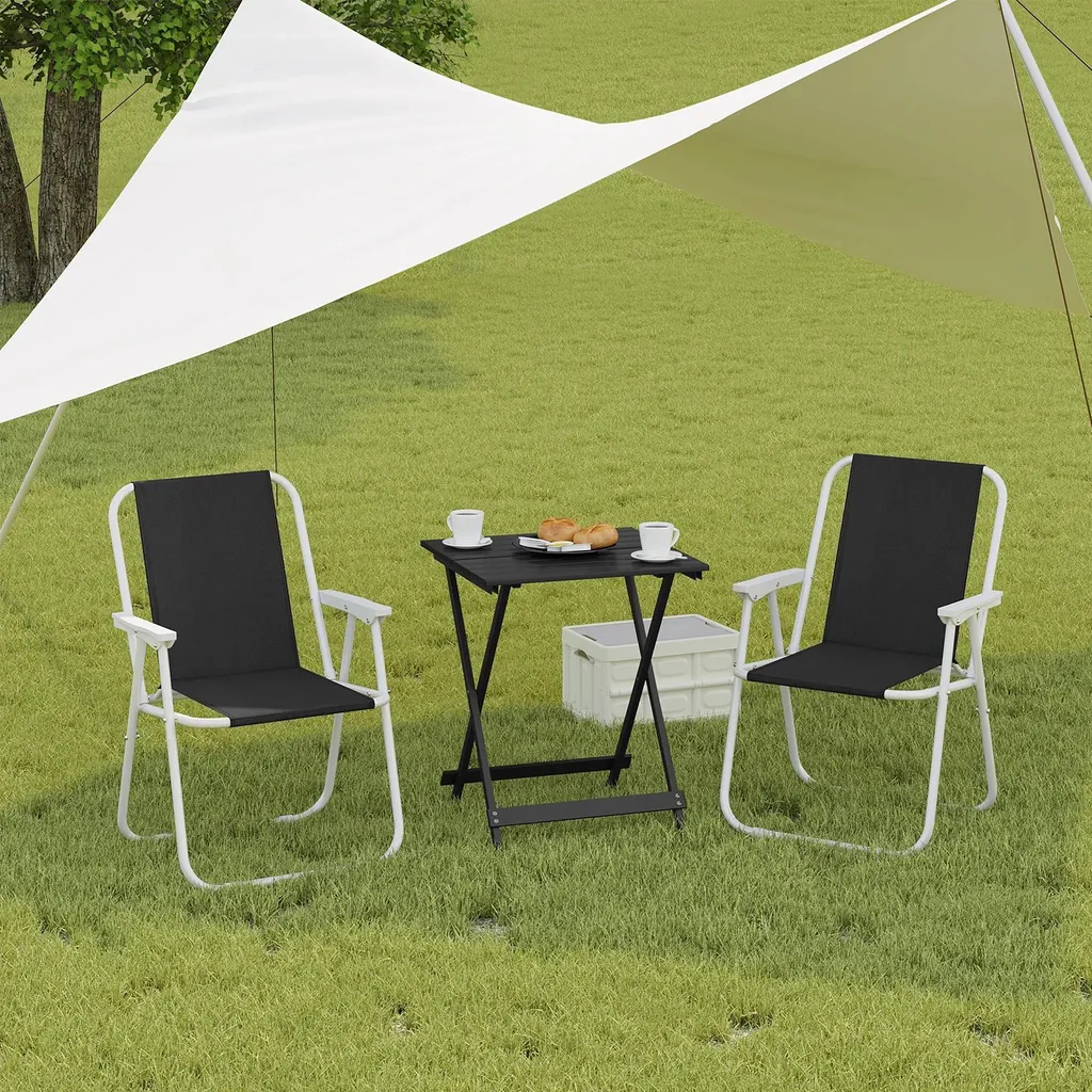 Table de camping pliable en aluminium argenté, format ultra compact - 4