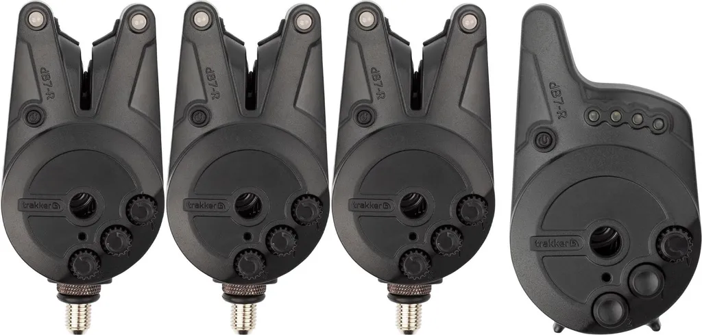 Coffret Trakker DB7-R 3 Rod Bite Alarm Set avec centrale de réception