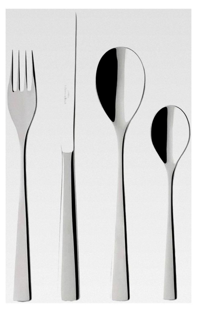 Villeroy und Boch Modern Line Tafelbesteck-Set für bis zu 6 Personen, 24-teilig, Edelstahl