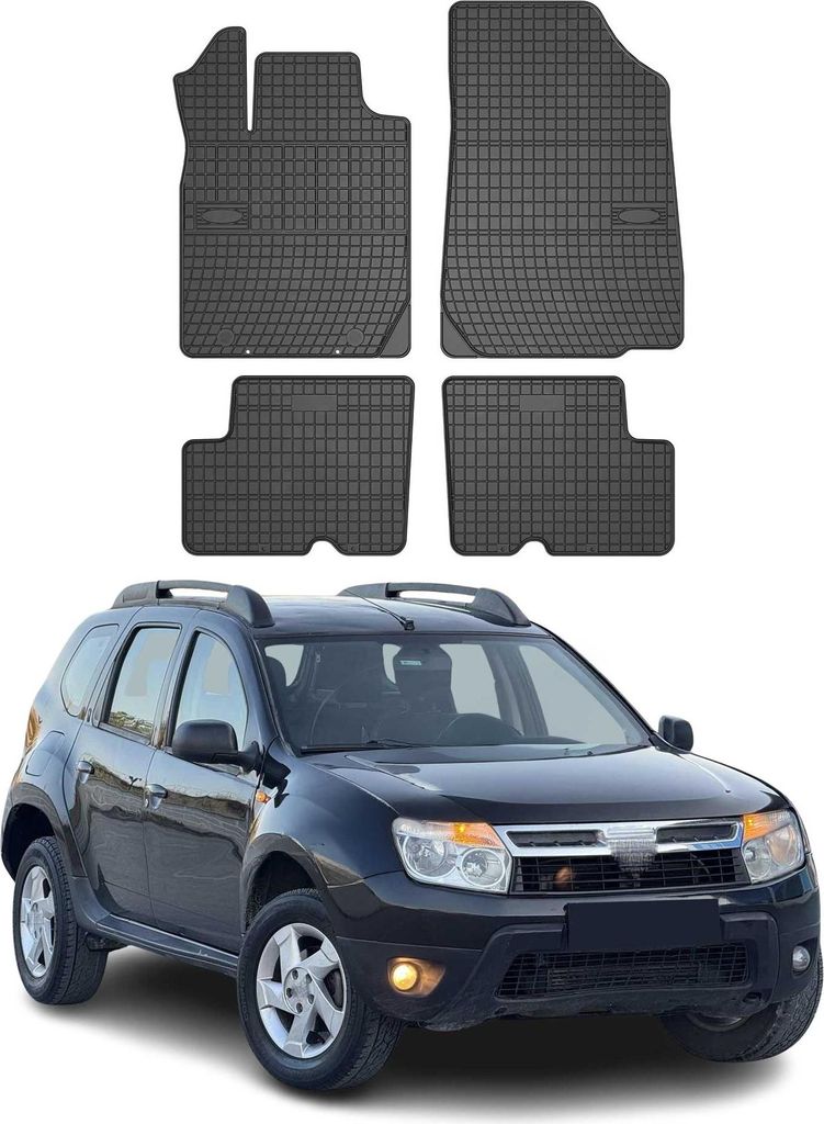 OMAC Gummi Fußmatten für Dacia Duster 2010-2013 Automatten Gummi Schwarz 4tlg